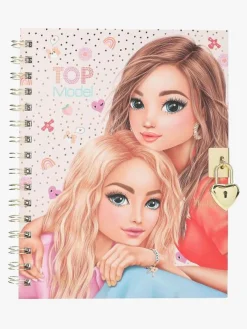 Kreativt Legetøj|TOPModel Dagbog med Hjertelås & Armbånd Lyserød