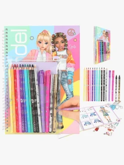 Kreativt Legetøj|TOPModel Designbog med Farveblyanter