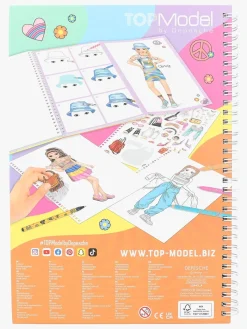 Kreativt Legetøj|TOPModel Designbog med Farveblyanter