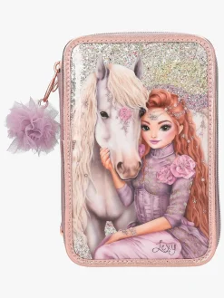 Kreativt Legetøj|TOPModel Penalhus med 3 Rum Viva Violet Lyserød