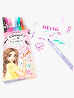 Kreativt Legetøj|TOPModel Skrivesæt 8-pak, Calligraphy & Fineliner