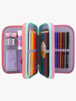 Kreativt Legetøj|TOPModel Tredelt Penalhus Snap Shots Lilla/Flerfarvet