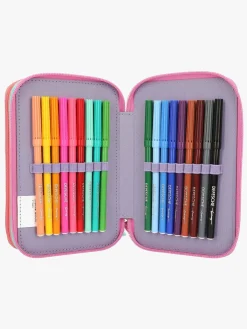 Kreativt Legetøj|TOPModel Tredelt Penalhus Snap Shots Lilla/Flerfarvet