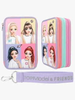 Kreativt Legetøj|TOPModel Tredelt Penalhus Snap Shots Lilla/Flerfarvet