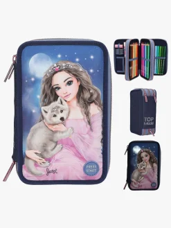 Kreativt Legetøj|TOPModel Tredelt Penalhus LED-lys Wolf Flerfarvet