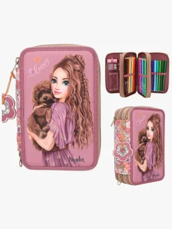 TOPModel Kreativt Legetøj-Tredelt Penalhus Blomstret