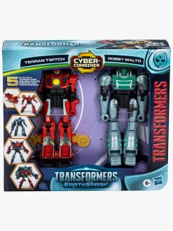 Transformers Legetøjsfigurer-EarthSpark Cyber-Combiner Figursæt Terran Twitch & Robby Malto