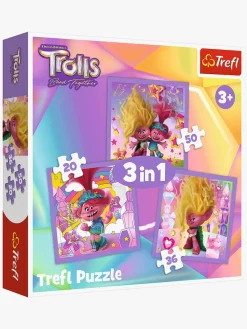 Spil & Puslespil|Trolls Trefl 3 Puslespil 3-i-1