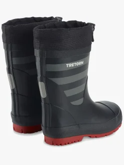 Børn Tretorn Gummistøvler-Gränna Vinter Forede Gummistøvler, Black/Grey