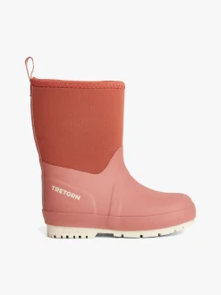 Gummistøvler|Tretorn Kuling Neoprene Forede Gummistøvler, Dark Cedar Lyserød