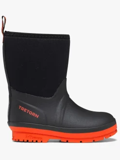 Gummistøvler|Tretorn Kuling Neoprene Forede Gummistøvler, Black/Burnt Henna Sort/Brun