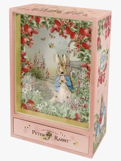 Opbevaring|Leklyckan Trousselier Stor Dansende Spilledåse & Natlampe Peter Kanin, Jordbær Lyserød