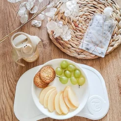 Spisetid|Twistshake Click-Mat Mini Tallerken & Underlag, Hvid