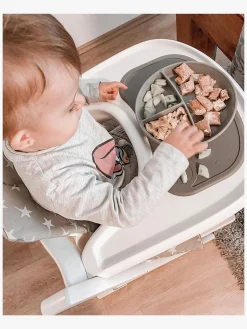 Spisetid|Twistshake Click-Mat Mini Tallerken & Underlag, Grå Blå