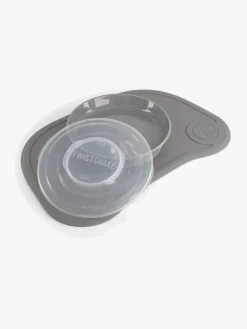 Spisetid|Twistshake Click-Mat Mini Tallerken & Underlag, Grå Blå