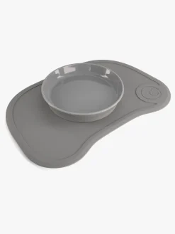 Spisetid|Twistshake Click-Mat Mini Tallerken & Underlag, Grå Blå