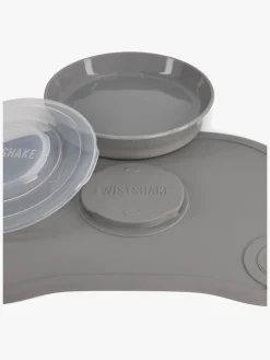 Spisetid|Twistshake Click-Mat Mini Tallerken & Underlag, Grå Blå