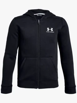 Sportstøj|UnderArmour Under Armour EU Cotton Fleece Full Zip, Black Sort