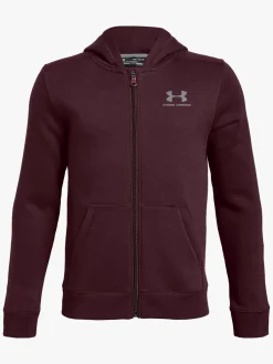 Sportstøj|UnderArmour Under Armour Fleece FZ Hættetrøje, Red Rød