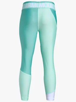 Børn UnderArmour Underdele-Under Armour HG Color Block Ankle Crop Legging, Neo Turquoise