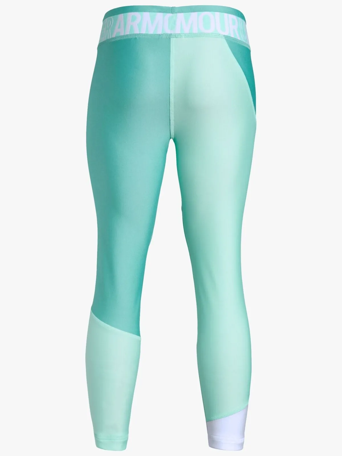 Børn UnderArmour Underdele-Under Armour HG Color Block Ankle Crop Legging, Neo Turquoise