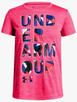UnderArmour Sportstøj-Under Armour Hybrid 2.0 Big Logo T-shirt, Penta Pink