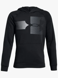Sportstøj|UnderArmour Under Armour Rival Logo Hættetrøje, Black Sort