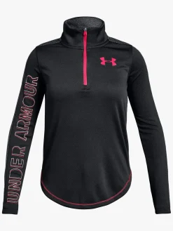 Sportstøj|UnderArmour Under Armour Tech 1/2 Zip Træningstrøje, Black Sort