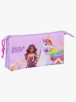 Kreativt Legetøj|UnicornAcademy Unicorn Academy Penalhus med 3 Rum, Lilla