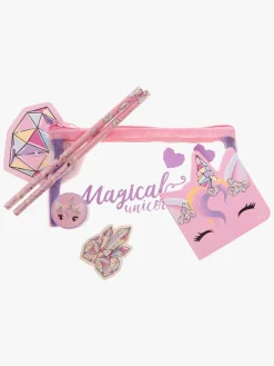 UnicornGems Kreativt Legetøj-Unicorn Gems Penalhus med Skrivesæt, Pink