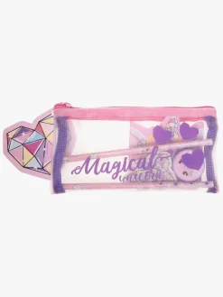 UnicornGems Kreativt Legetøj-Unicorn Gems Penalhus med Skrivesæt, Pink