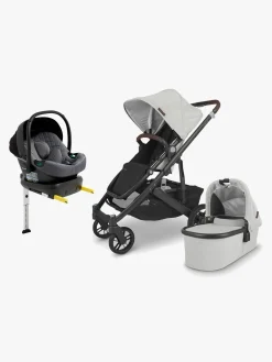 UPPAbaby Vognpakker-CRUZ V2 Duovogn inkl. Beemoo Route i-Size Autostol Baby & ISOFIX Base, Anthony Grey/Mineral Grey