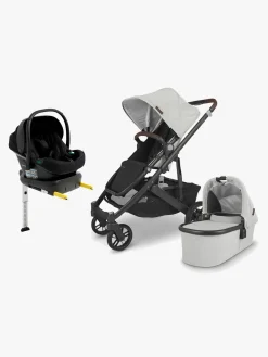 Vognpakker|UPPAbaby CRUZ V2 Duovogn inkl. Beemoo Route i-Size Autostol Baby & ISOFIX Base, Anthony Grey/Black Stone
