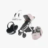 UPPAbaby Vognpakker-VISTA V2 Duovogn inkl. Maxi-Cosi CabrioFix i-Size Autostol Baby inkl. Base, Alice Dusty Pink