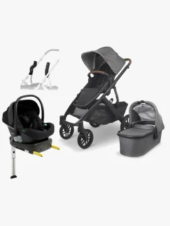 Vognpakker|UPPAbaby VISTA V2 Duovogn inkl. Beemoo Route i-Size Autostol Baby & ISOFIX Base, Greyson Black/Black Stone