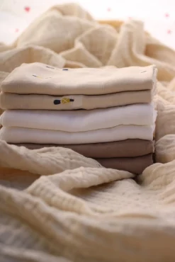 Stofbleer, Nusseklude & Babytæpper|VanillaCopenhagen Vanilla Copenhagen Tæppe/ Stofble i Musselin 6-pak, Tin Stickman