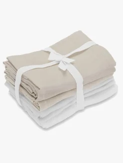 Stofbleer, Nusseklude & Babytæpper|VanillaCopenhagen Vanilla Copenhagen Tæppe/ Stofble i Musselin 4-pak, Oyster Grey