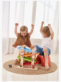 VIGA Legetøjsbiler & -Fartøjer-Dobbelt Rampe Racerbane med Biler