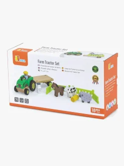 Legetøjsbiler & -Fartøjer|VIGA Farm Traktor med Anhængervogn