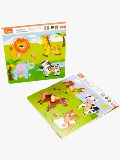 VIGA Spil & Puslespil-Knoppuslespil Dyr, 2-pak