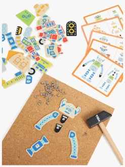 Kreativt Legetøj|VIGA Kreasæt Byg Din Robot Blå/Orange