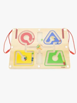 VIGA Babylegetøj|Lærerig Leg-Magnet-labyrint & Tælle- og Farvesorteringstavle