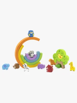 VIGA Babylegetøj-Stableklodser Regnbue 19 Dele