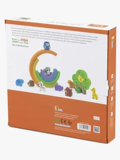 VIGA Babylegetøj-Stableklodser Regnbue 19 Dele