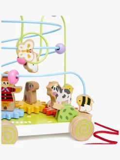 Trælegetøj|VIGA Træklegetøj med Kuglebane og Drejehjul