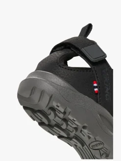 Sandaler & Klipklapper|VikingFootwear Viking Adventure Sandaler, Black/Charcoal Sort/Grå