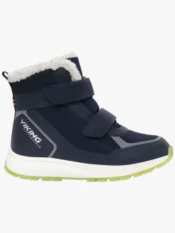 Børn VikingFootwear Sneakers-Viking Equip Glow Warm WP 2V Vinterstøvler, Navyblå