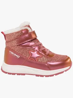 Børn VikingFootwear Støvler & Vinterstøvler-Viking Equip Star 1V WP SL Vinterstøvler, Pink
