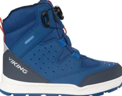 Børn VikingFootwear Støvler & Vinterstøvler-Viking Espo WP BOA Vinterstøvler, Blue/Rust