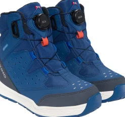 Børn VikingFootwear Støvler & Vinterstøvler-Viking Espo WP BOA Vinterstøvler, Blue/Rust